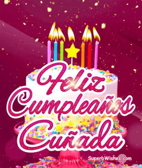 feliz cumpleaños cuñada gif|Feliz cumpleaños cuñada